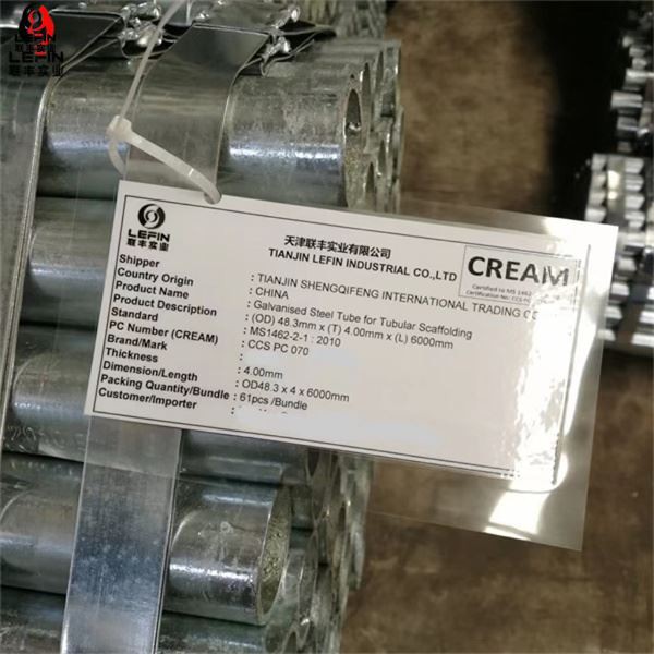 Galvanized Scaffold Steel Tube